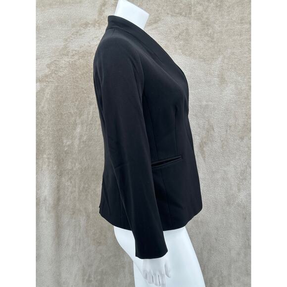 J Crew Jacket Womens 8 Black Broadway Blazer Stretch Minimalist Office Preppy - Picture 3 of 10